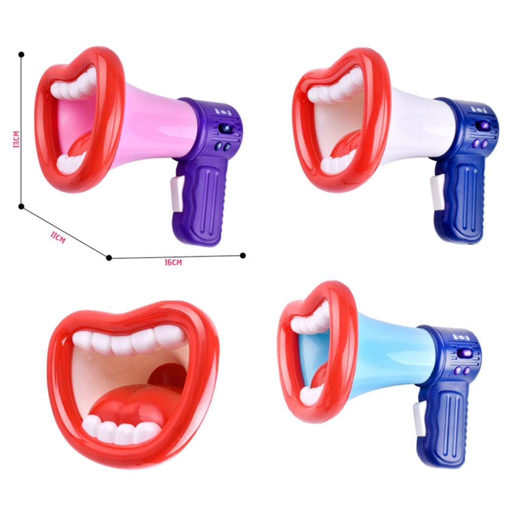 Kids Voice Changer Trumpet Registrazione Giocattolo Plastica Multifunzione Modalità Robot Funzione Antiscivolo Adatto per Bambini Feste Famiglia Bianco