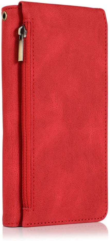 Luxury Zipper Flip Wallet Leather Case for Samsung Galaxy S21 S20 FE S10 S9 Note 20 10 9 Ultra Plus Lite Cards Slot Phone Cover,Black,for Galaxy Note20