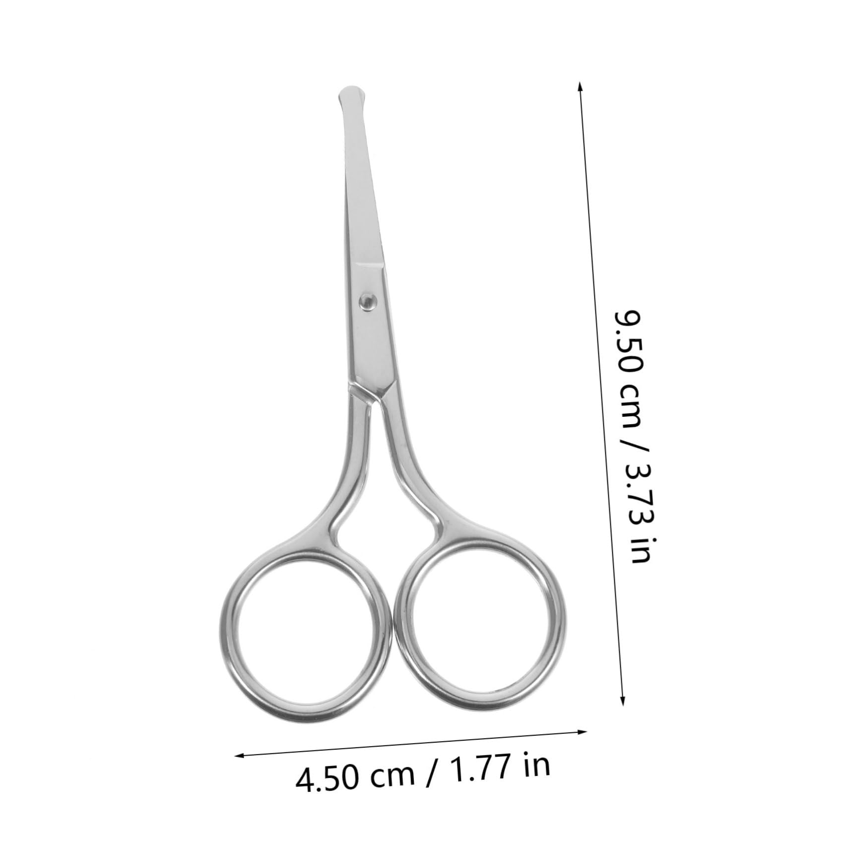 AUTSUPPL Stylish Eyebrow Trimming Scissors 2pcs Stainless Steel Ideal for Nose Hair and Beard