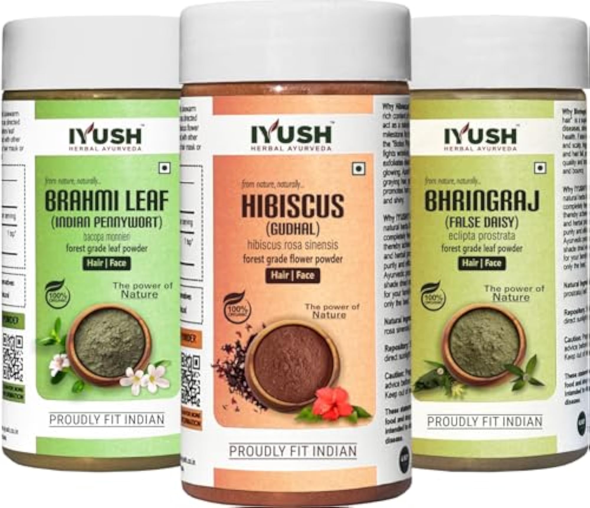 Brahmi Bhringraj Hibiscus Powder for Hair Volume