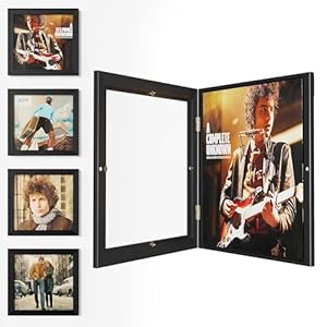 4 Pack Vinyl Record Frame for the Wall, Wall-Mounted Vinyl Record Display Frame, Album Frames for 12×12 Inch LP Album Cover (Black)