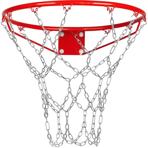LAO XUE Heavy Duty Chain Basketball Net Replacement 21 Inches Metal