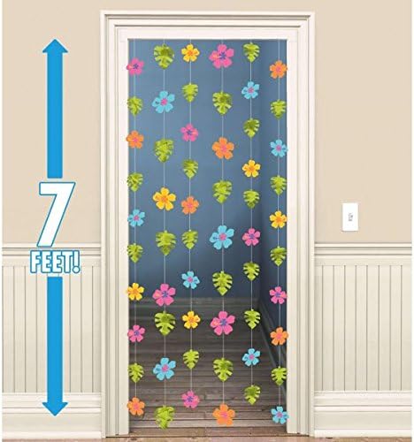 Amscan Hibiscus String Foil Decorations, One Size, Multicolor