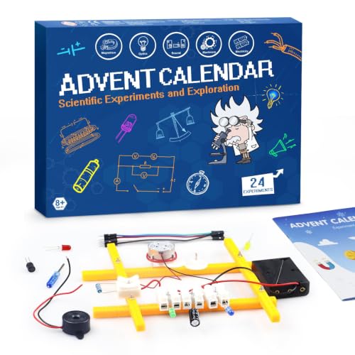 Advent Calendar 2026 for Kids, 24 Days Christmas Science Experiment Countdown Calendar for Boys and Girls Who Love Science, Scientist Kits with 24 Cool Experiments, Xmas Gifts for Teens Adults
