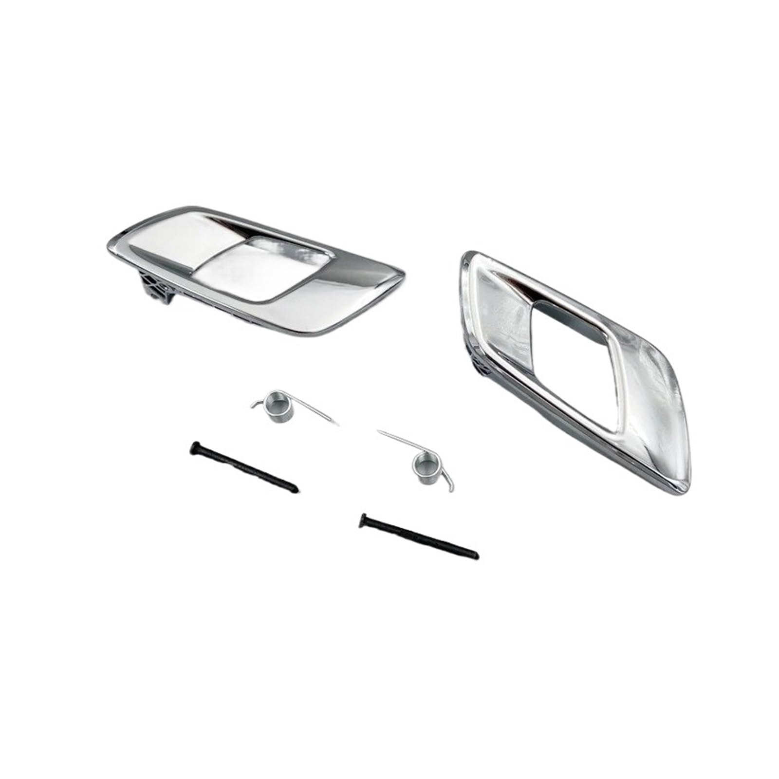 Wjwftcmk for for Ranger 2012-2019 for Everest 2015-2019 Door Inner Handle Chrome and Silver Left Handle(Chrome 1 Pair)