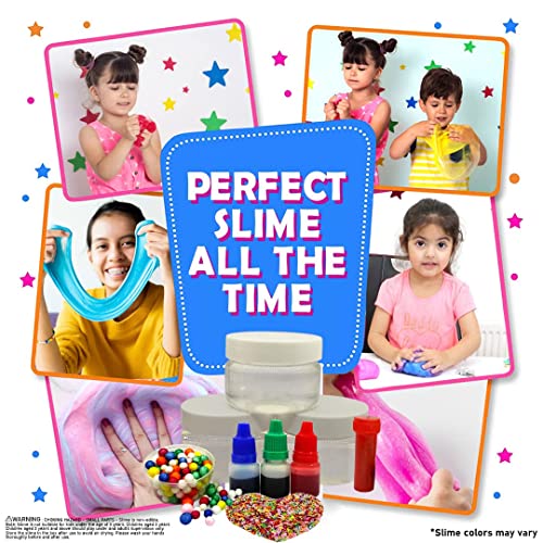 Image of HOTKEI (3 Clear Slime kit) DIY Transparent Scented Slimy Gel Jelly Set Kit Air Dry Magical Crystal Clay Putty Toy Kit for Girls Boys Kids Slime with Glitter| Charms | Star | Beads Set