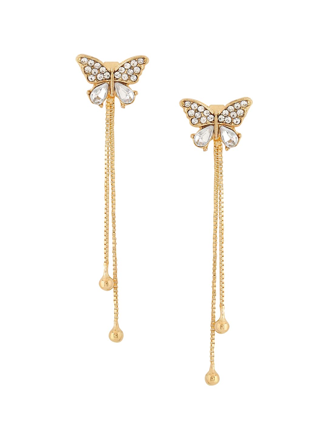 Yellow Chimes Earrings for Women and Girls Butterfly Designed Dangler | Gold Tone Long Dangler Earrings | Birthday Gift for girls and women Anniversary Gift for Wife (B0BPPMK9V9) Amazon Price History, Amazon Price Tracker