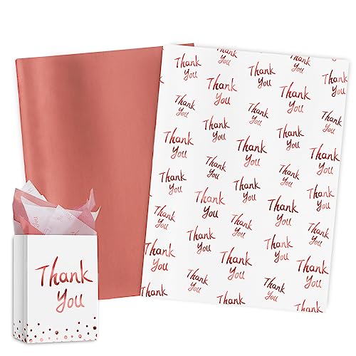 Papier de soie rose doré pour sublimer vos emballages de remerciement et cadeaux