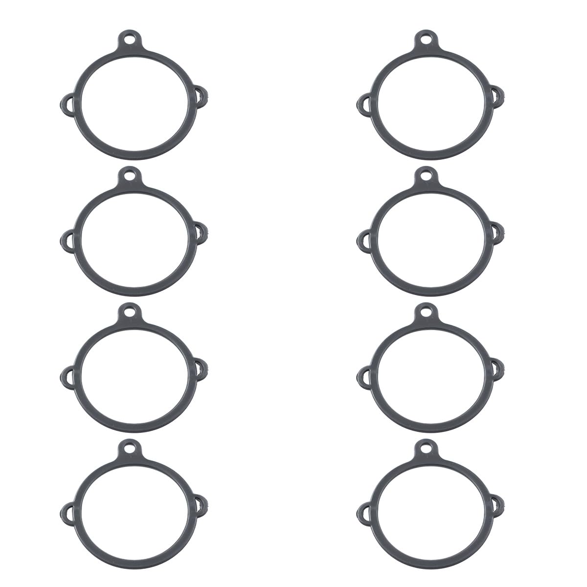 ZYAMY 8PCS Black Water Bottle Ring 3 Holes Safety Water Bottle Ring Mug Carrying Handle Buckle Insulated Mug Plastic Ring Used to Make Water Bottle