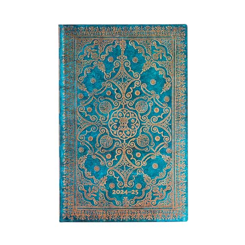 Paperblanks 18-Monatskalender Flexi 2025 Azurblau, Maxi, Vertikal