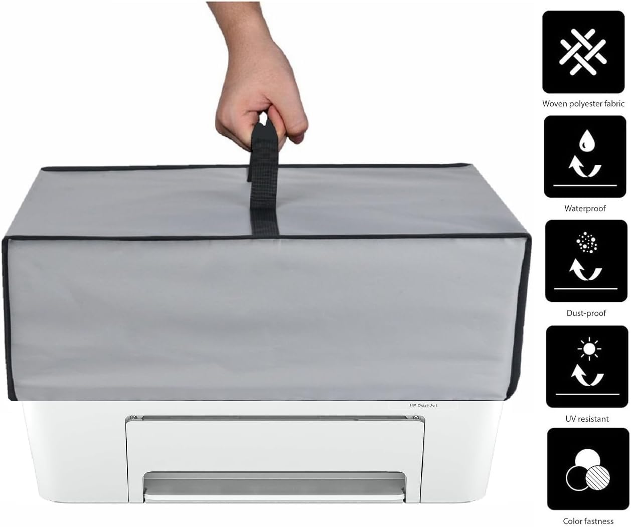Funda compatible con HP DeskJet 4120e impresora/4220e funda protectora para impresora, funda antiestática impermeable para impresora (gris)
