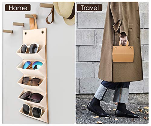 Image of MoKo Sunglasses Organizer, Travel Glasses Case Storage Portable Sunglasses Storage Case for Women Men