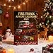 Fire Truck Advent Calendar 2025, 24 Days Christmas Countdown Advent Calendar Boxes, Funny Truck Calendar with Classic & Modern Fire Engines for Family Gifts Holiday Xmas Decoration (1Set)