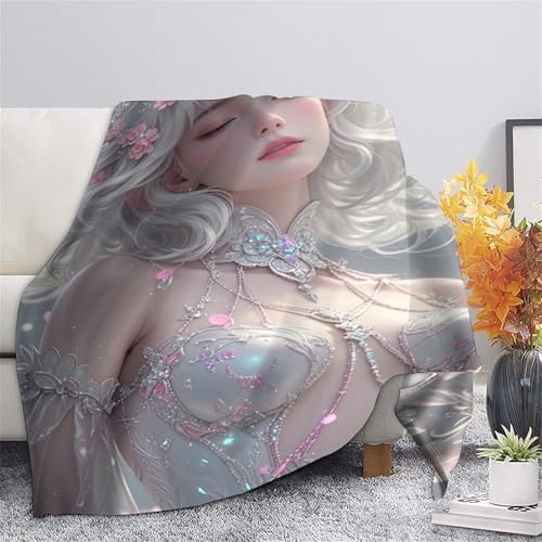 Couvertures moelleuses Flower Fairy 180x200cm pour lit double