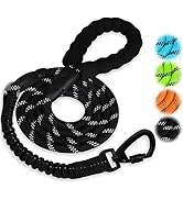 Dog Leash - 3FT 4FT 5FT 6FT Heavy Duty Dog Leash with Bungee Dog Leashes and Highly Reflective Th...