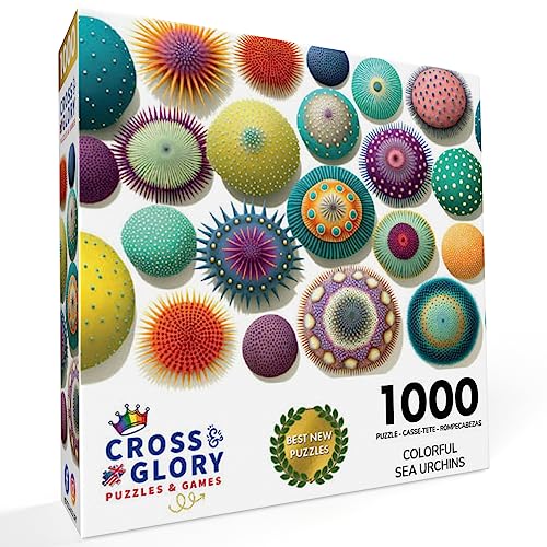 Cross & Glory Colorful Sea Urchins Jigsaw Puzzle - 1000 Pieces - by - Image 3