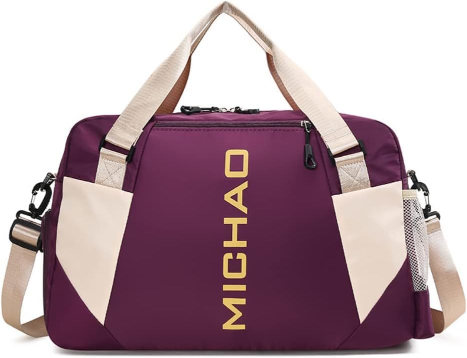 Bolsa Mala de Mão 10kg Viagem Academia Bordo Grande Avião – Compartimento para Tênis, Área Seca e Molhada, Alça Ajustável, Ideal para Viagens e Academia (Vinho)