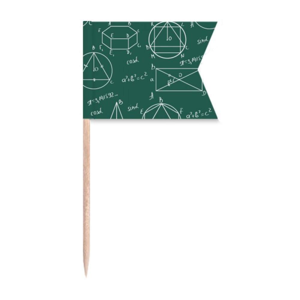 Drapeaux géométriques mathématiques pour cure-dents et gâteaux