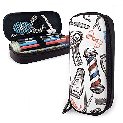 PU cuir Crayon cas Barber Shop Pen Accessoires Sac pochette Porte-monnaie Sac cosmétique de maquillage Cover