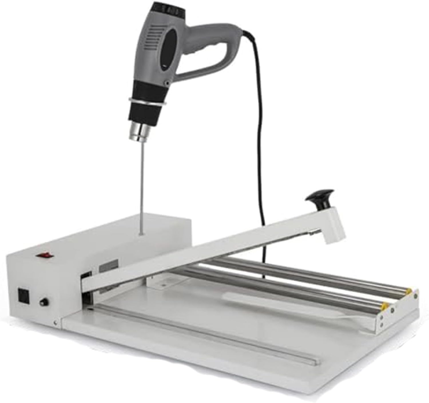 45cm Shrink Wrap Machine with Heat Gun for Food, Books & Boxes Handheld Packaging Tool Compatible with PVC & POF Film for Easy Wrapping