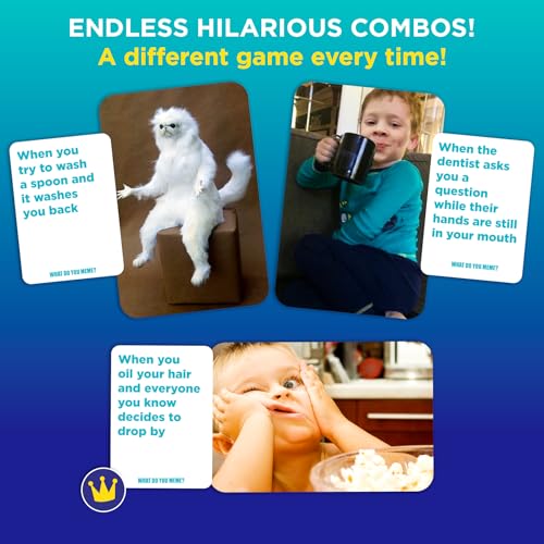 Image of What Do You Meme? Desi Feels - Hilarious Family Party Game, Match Caption & Photo Cards to Create Funny Desi Memes, Gift for Teens & Adults Ages 8, 9, 10 and Up, 3+ Players