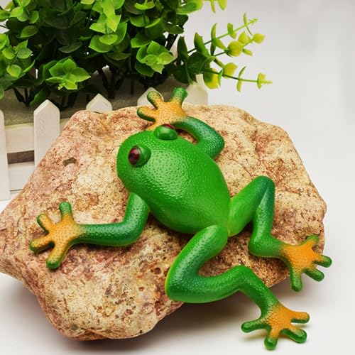 Generisch 3 Stuck Realistische Frösche Aus Gummi, Frosch-Simulation, Dehnbares Spielzeug, Stressabbau, Sensorisches Spielzeug, Parodie, Stressabbau, Spielzeug Kinder Und Erwachsene