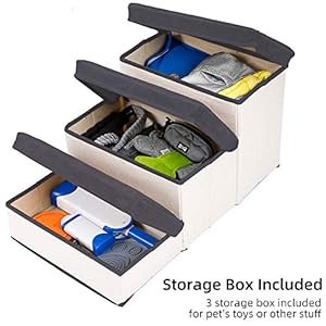   Dog-Stairs-Steps-for-Small-Dogs-Pet-Stairs-for-High-Beds-Couch-Sofa-Foldable-Dog-Stairs-with-3-Storage-Boxes-Pet-Steps-for-Small-Medium-Dogs-Cats-Under-30-Pounds