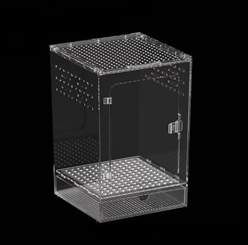 Raineed 爬虫類 ケージ トカゲ 飼育セット カエル 水槽 爬虫類 ケース 爬虫類・両生類用飼育ケース・ケージ 水槽 爬虫類 マルチサイズ 様々なスタイルの組み合わせが利用 DIY可能 脱出にくい驚き透明感 持ち運びやすい 通気穴いっぱい 底部は引き