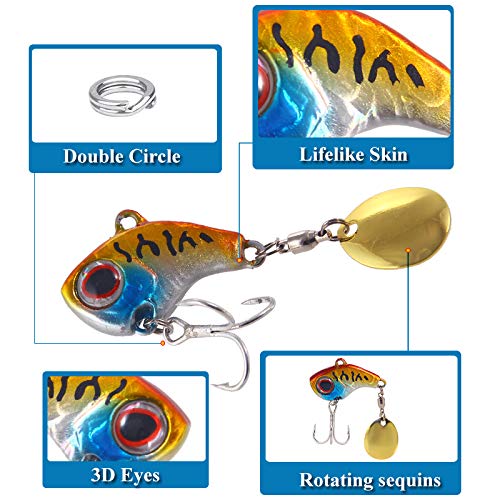 Jig Spinner Set Leurre Leurre Artificiel Crankbait Casting Platine Cuillère Spinner Leurre Spinnerbait Spin Buddy Leurre de Pêche Artificiel Leurre de Pêche pour Truite Perche Brochet Chevesne Zander
