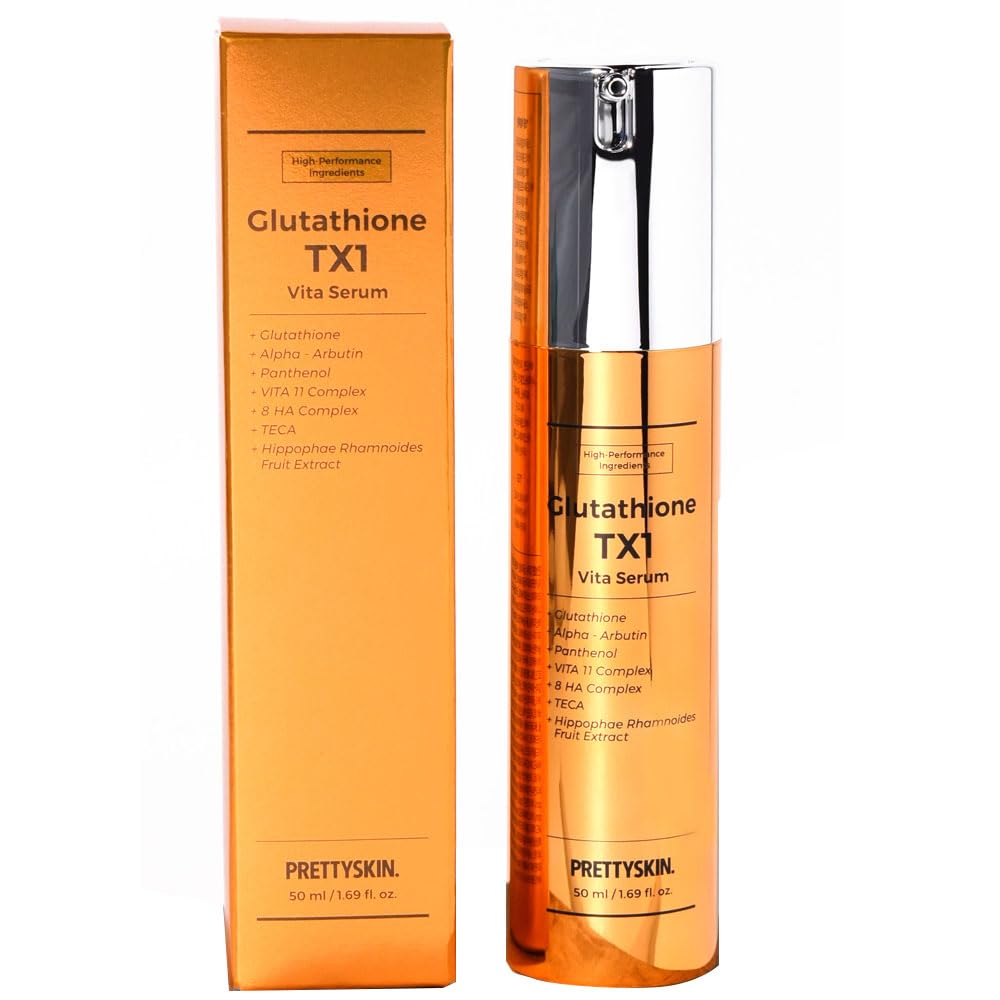 glutathione skincaretalk Amazon.com: PRETTYSKIN Glotathione TX1 Hydrating Facial Vita Serum with 8  Types of Hyaluronic Acid, TECA, Panthenol & Vita 11 Complex – Lightweight,  Moisture-Locking Texture for Dehydrated Skin 1.69fl oz : Beauty &