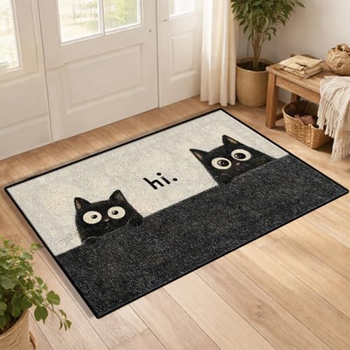 Tapete decorativo NYZE 90x60 cm negro suave antideslizante miniatura 1