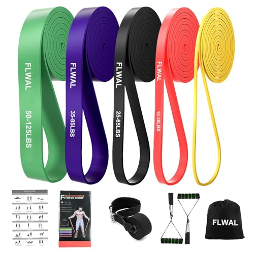 FLWAL Cinturón de resistencia, cinturón de ejercicio con asa, cinturón de asistencia para dominadas con anclaje de puerta, entrenamiento físico masculino y femenino, utilizado para estiramiento