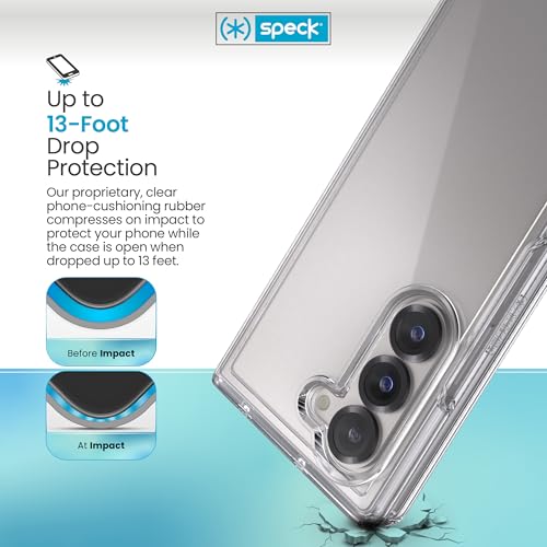 Speck Samsung Galaxy Z Fold 6 Case - Anti Yellowing, Galaxy Fold 6 Case - Samsung Fold 6 Case - zFold 6 case with Raised Bezel - Presidio Perfect Clear - image 4