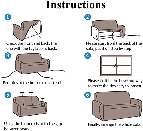 INMOZATA Housse de Canapé Extensible Housse Canapé 1/2/3 Places, Protecteur Canapé avec Accoudoirs, Revêtement de Canapé avec Bâtonnets de Mousse Antidérapante (3 Places, Noir) - Image 8