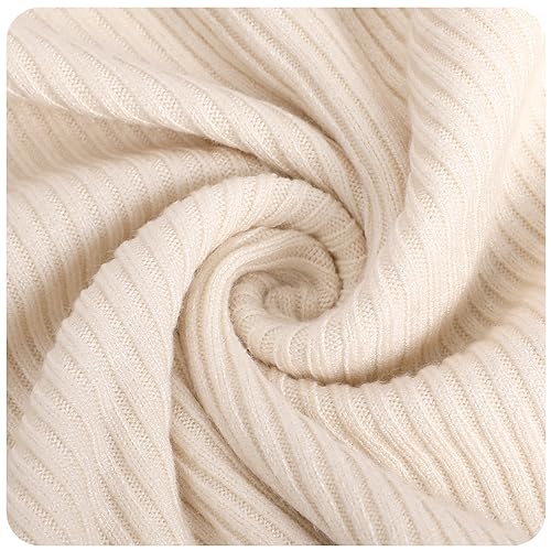 Image of TICIFEN Women Turtleneck Knit Sweaters Basic Casual Long Sleeve Shirts Slim Fit Thermal Underwear Tops Soft Rib Sweater Tee