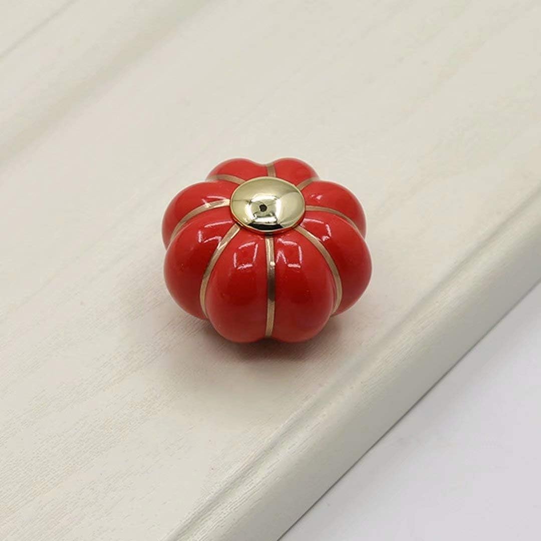 Uchwyty do komodyGałki ceramiczne do drzwi, Uchwyt meblowy 9 szt.(Rosso)