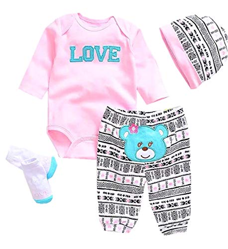 NPK Reborn Doll Girl Baby Clothing Baby Sets Reborn Dolls Baby Clothes Pink Outfits for 20- 22 NPK Reborn Doll Girl Baby Clothing Baby Sets Reborn Dolls Baby Clothes Pink Outfits for 20"- 22"