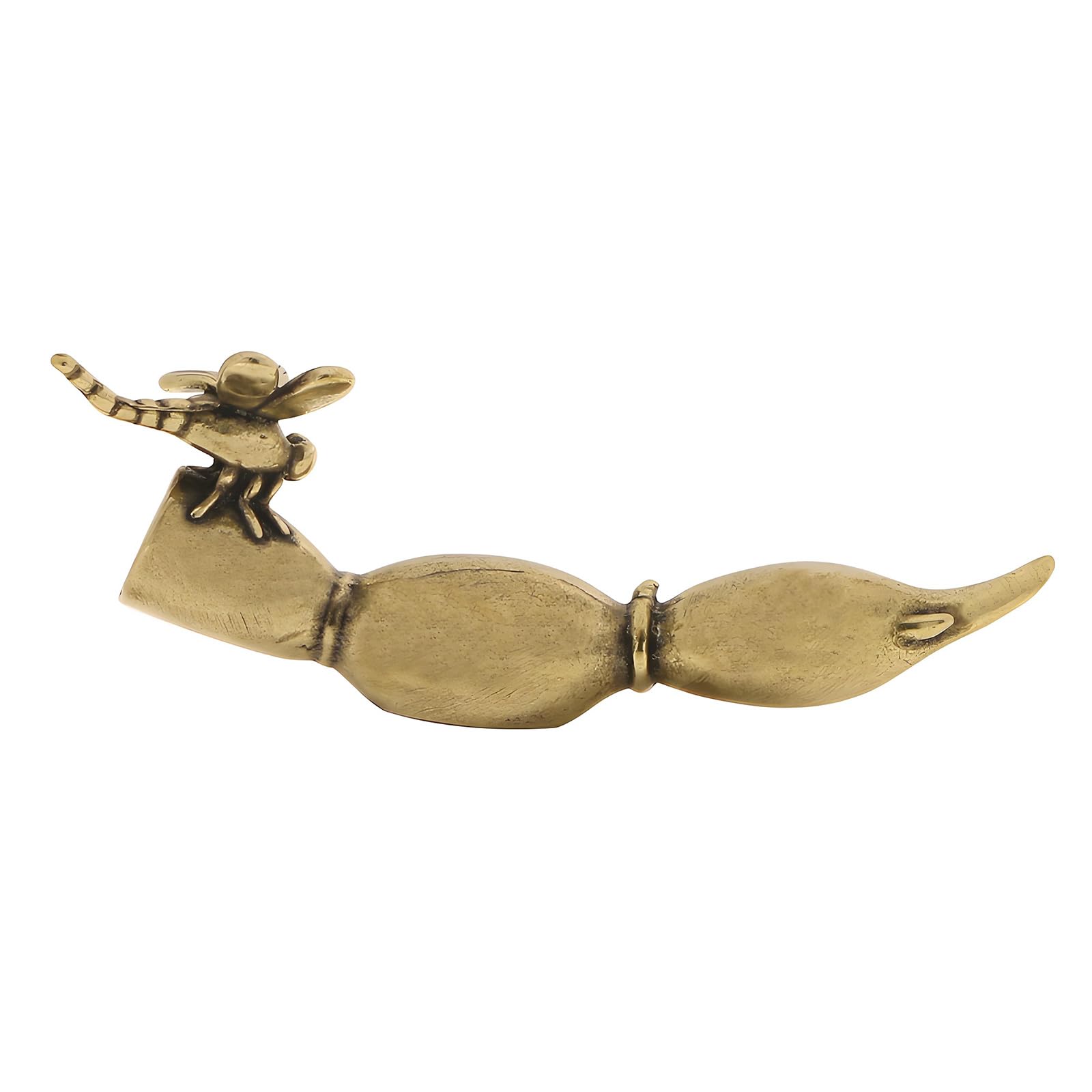 Zxfdsfdbnm Decorative Brass Desk Organizer with Dragonflies Lotuses Theme for Writing Tool Pen Rest for Study Room Bedroom Decoration Handwriting Pen Rest