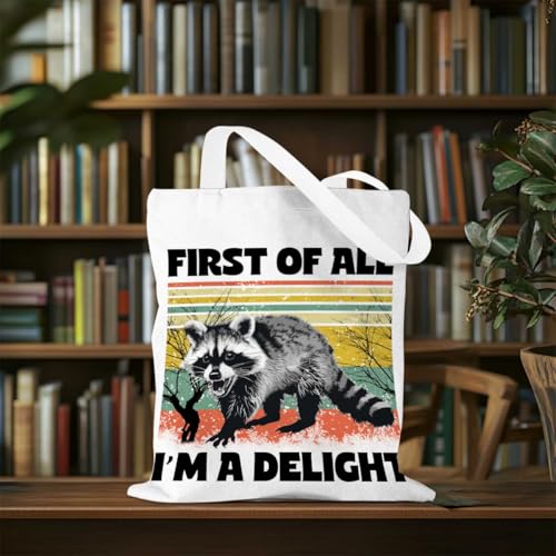 Sarcastic Raccoon Tote Bag, Girls Trip Tote Bag Beach Bags, Girls Weekend Gifts for Women Reusable Grocery Bags for Camping4