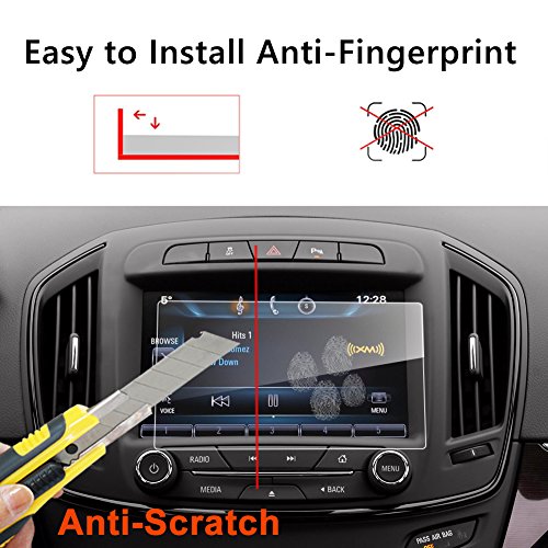 LFOTPP Car Navigation Screen Protector for 2014-2016 Lacrosse Buick Regal 8 Inch, Tempered Glass 9H Hardness Car Infotainment Stereo Display Center Touchscreen Protective Film - Thumbnail 3