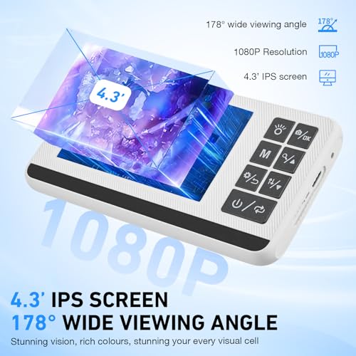 Eirolace Ohrenschmalz Entferner Otoskop mit Kamera – 1080P WiFi-Ohrenreiniger, IP67 Wasserdicht & 360° Kamera, 3,9mm für iPhone, iPad, Android Smartphones (Weiß)