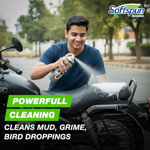 Image of SOFTSPUN Essentials Deep Cleaner Foam 500ml for Car Upholstery & Leather | Interior Seat, Carpet, Mat & Fabric Stain Remover, Odour Eliminator, Quick Dry Formula