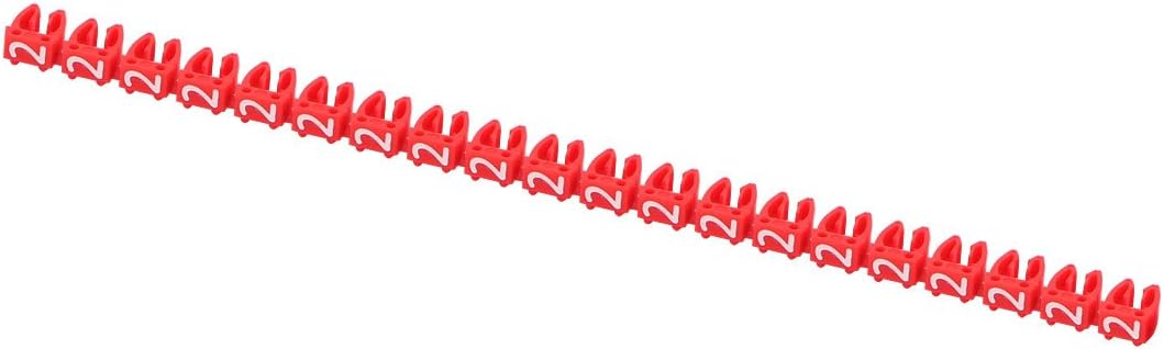 20 (transmission) Pcs Letters 2 Network Cable Labels Markers Red for 4.0-6.0mm (42ry261qf275) Dia Wire