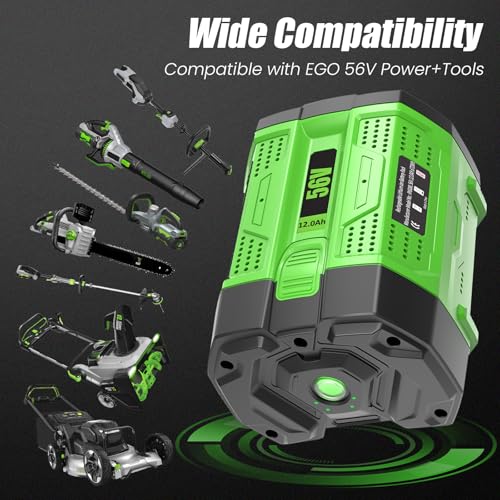 Image of 1-Pack 56 Volt Lithium ion Battery BA5600 Replacement for EGO 56V Battery 12000mAh(Green)