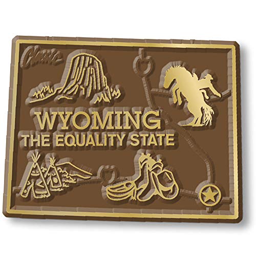Imán decorativo pequeño de Wyoming de goma