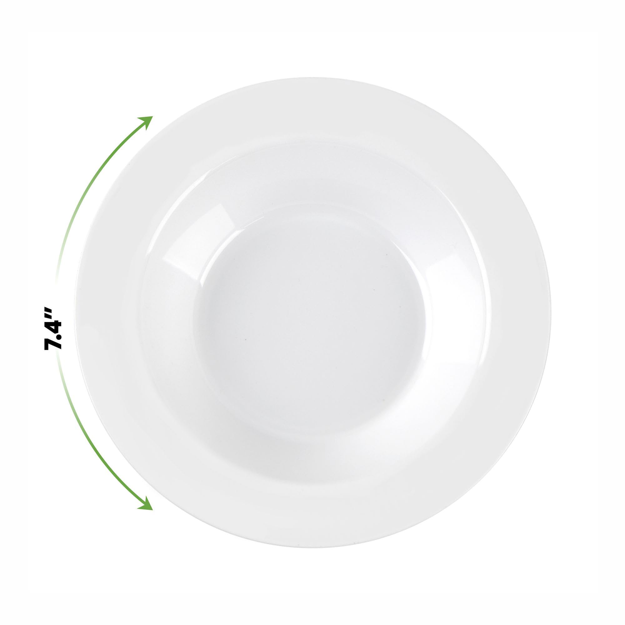 White Plastic Bowls - 50 Pack for Parties & Events -2