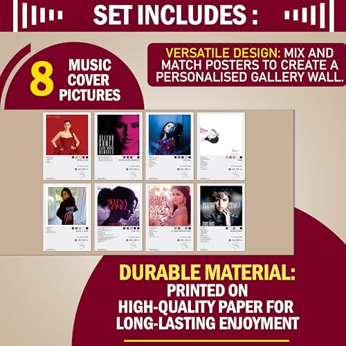 Image of Wonder Hub Wall Posters 8x12 inch (A4 Size) Included Self Adhesive on Back Wall Decor Posters Wall Art For Bedroom, Living room, Office, Dining Room (Selena)
