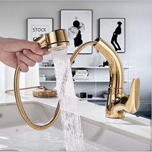 Bassin-Hahn-Pull Rotating-Bassin-Hahn-heißes Und Kaltes Waschbecken Pulled Shampoo-Hahn Eigenschaften A Teleskophebe Hahn ??126