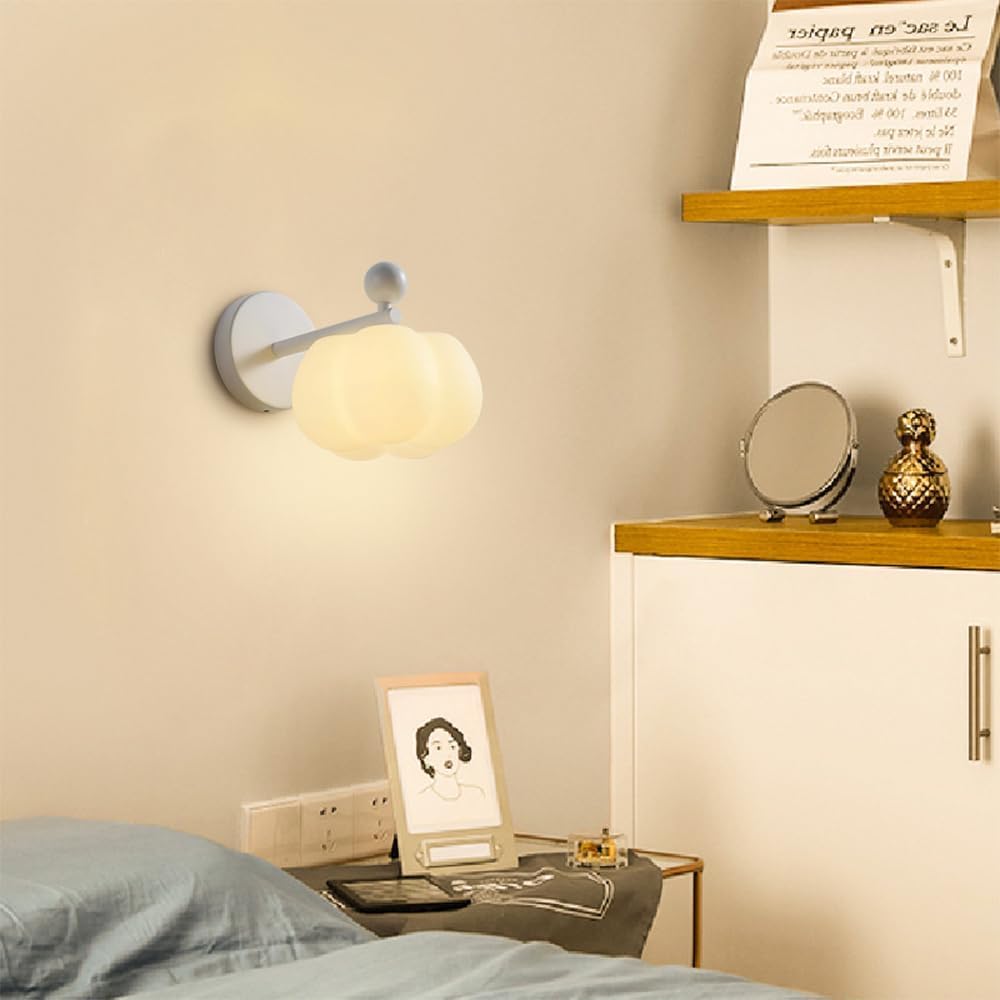 Aplique de Pared para Interiores, Dormitorio, Pasillo, Blanco, Moderno, con Pantalla acrílica, lámpara nórdica con cableado Fijo, Casquillo G9 para Sala de Estar y mesita de Noche.