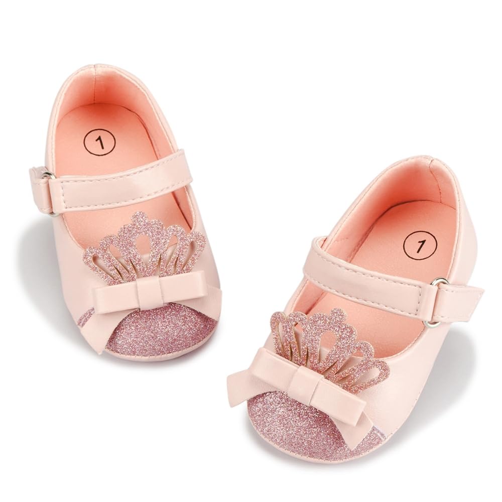 neska moda 6 To 12 Months Newborn Baby Girls Belly Shoe Partywear Anti-Slip Sandal Booties-BT4580-picture-47